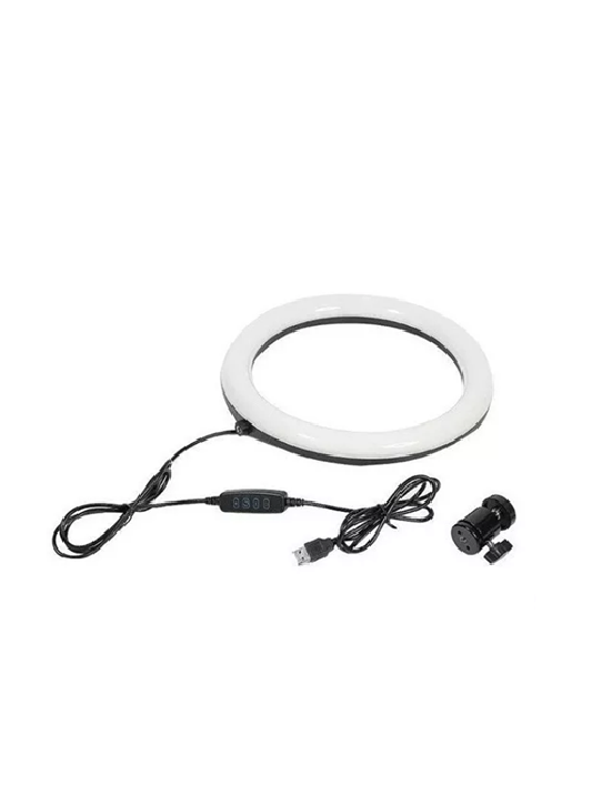 LUZ CÁLIDA DE LUZ LED ARO DE LUZ 30CM, ESTRUCTURA NEGRA 220V - 4