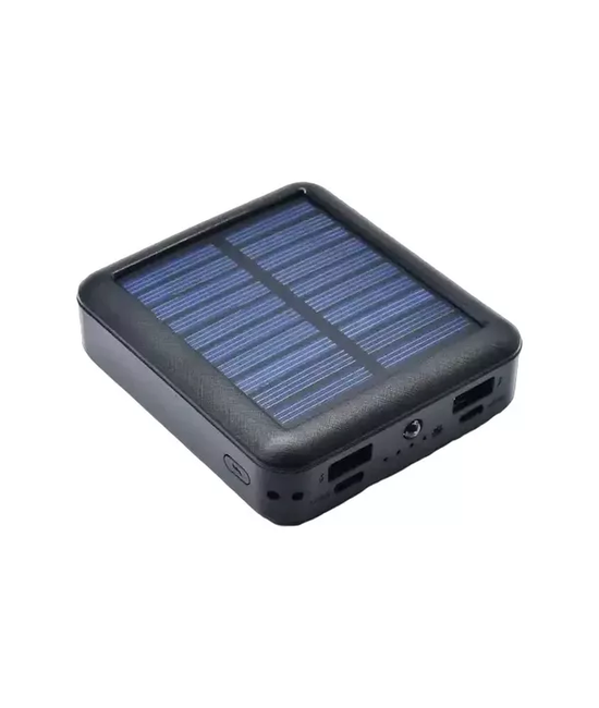 GENÉRICO BATERÍA PORTÁTIL EXTERNA 20000MAH, 2 PUERTOS USB, SOLAR, COLOR BLANCO