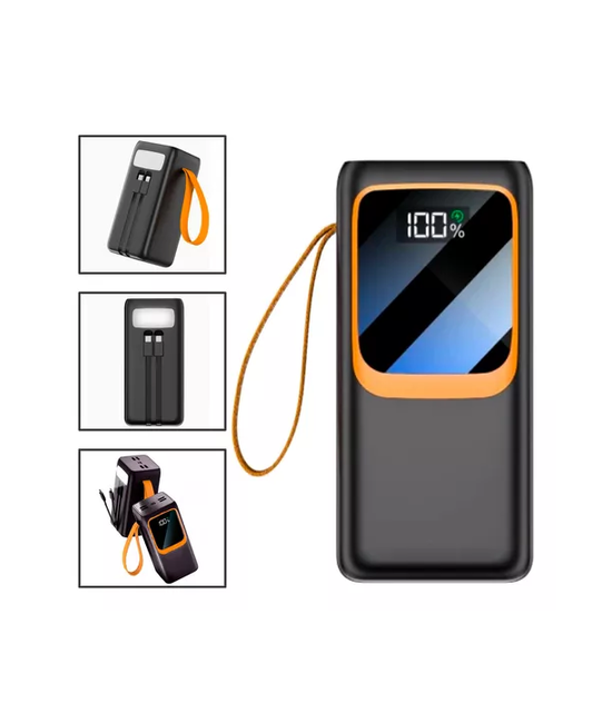 POWER BANK 65W QUICK CHARGE 50000MAH, CON LINTERNA, COLOR NEGRO - 1