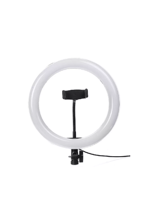 ARO DE LUZ LED 26 CM CON TRÍPODE 2 METROS, ESTRUCTURA NEGRA - 2