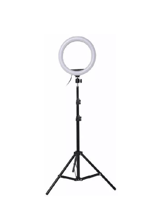 ARO DE LUZ LED 26 CM CON TRÍPODE 2 METROS, ESTRUCTURA NEGRA - 3