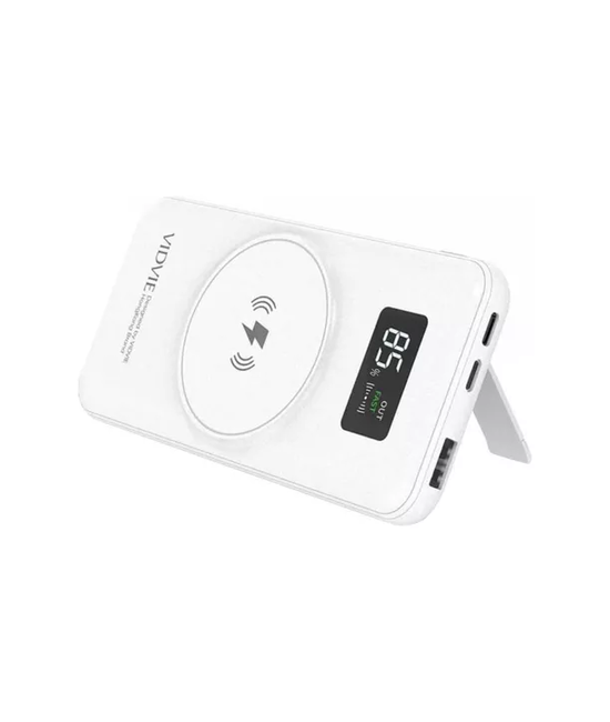 POWER BANK VIDVIE PB765 MAGNÉTICO 22.5W, PORTÁTIL, COLOR BLANCO - 2