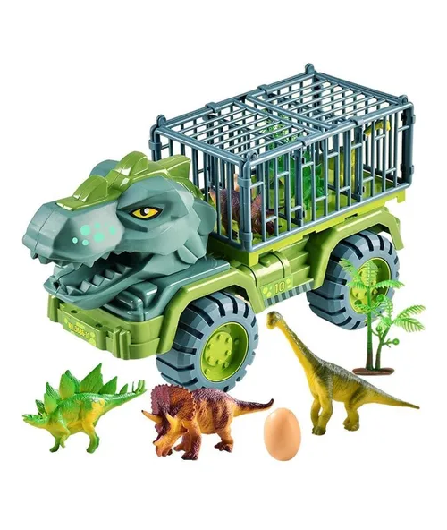 CAMIÓN TRANSPORTADOR DE DINOSAURIOS TIRANOSAURIO REX JUGUETE - 1