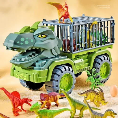 CAMIÓN TRANSPORTADOR DE DINOSAURIOS TIRANOSAURIO REX JUGUETE - 2
