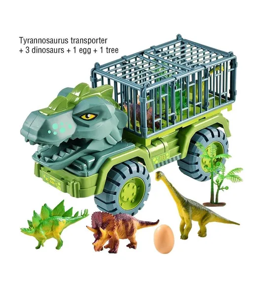 CAMIÓN TRANSPORTADOR DE DINOSAURIOS TIRANOSAURIO REX JUGUETE - 3