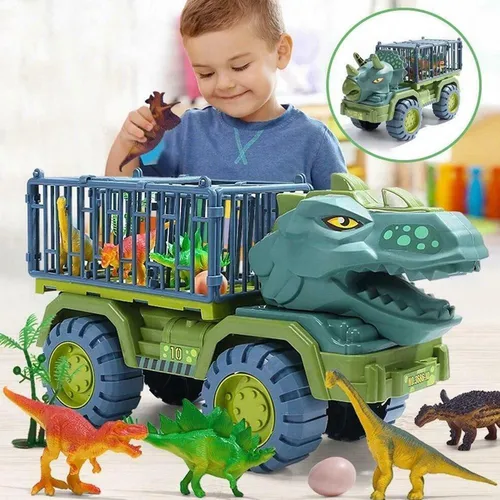 CAMIÓN TRANSPORTADOR DE DINOSAURIOS TIRANOSAURIO REX JUGUETE - 4