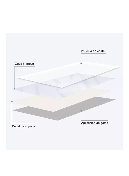 10 LÁMINAS DE PAPEL MURAL MÁRMOL LADRILLO 60X30 CM, PARA PARED Y PISO - 4