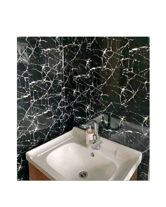 LÁMINA MURAL ADHESIVA EFECTO MÁRMOL NEGRO, PACK DE 10 - 3