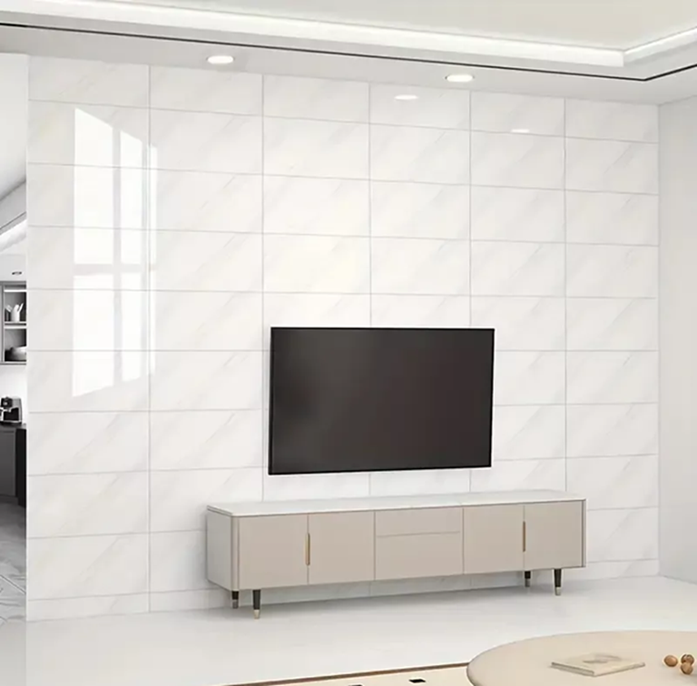 PACK DE 15 PALMETAS AUTOADHESIVAS PARA PARED 30X60 CM, COLOR BLANCO - 4