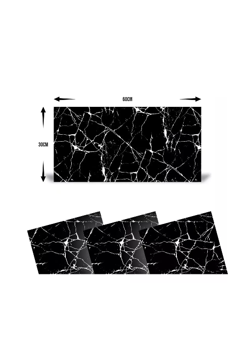 PACK DE 15 PALMETAS AUTOADHESIVAS PARA PARED 30X60 CM, COLOR BLANCO - 3