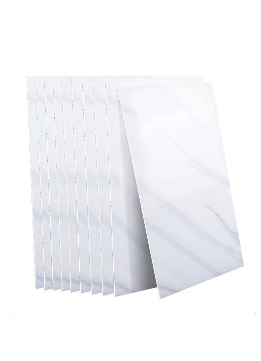 10 LÁMINAS DE PAPEL MURAL MÁRMOL LADRILLO 60X30 CM, PARA PARED Y PISO - 2