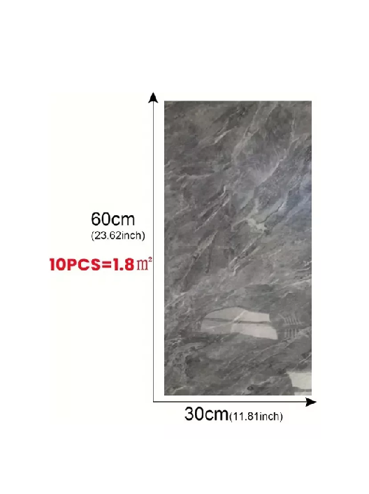 PACK DE 15 PALMETAS AUTOADHESIVAS PARA PARED 30X60 CM, COLOR BLANCO - 2