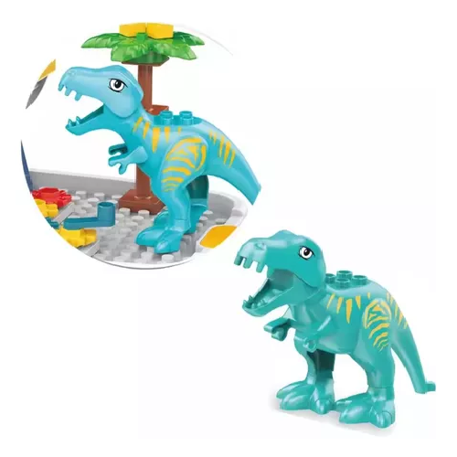 MESA DE JUEGOS DIDÁCTICA, BLOQUES DE DINOSAURIOS, 52 PIEZAS - 6