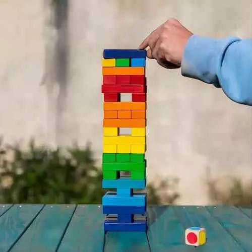 JUEGO EDUCATIVO DE BLOQUES DE CONSTRUCCIÓN 54 PIEZAS COLORIDOS - 5