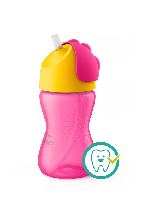 VASOS CON BOMBILLA PHILIPS AVENT, COLOR ROSA - 2
