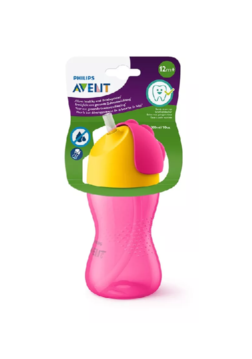 VASOS CON BOMBILLA PHILIPS AVENT, COLOR ROSA - 4