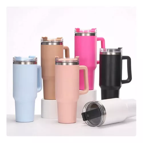 VASO MUG TERMO TÉRMICO, 1.2 LITROS, INOXIDABLE, FRÍO Y CALOR, COLOR BLANCO - 6