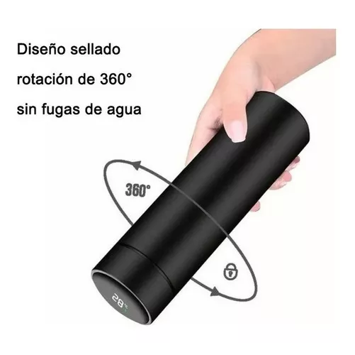 TERMO DIGITAL DE ACERO INOXIDABLE, INTELIGENTE, 500 ML, COLOR ROSA - 1