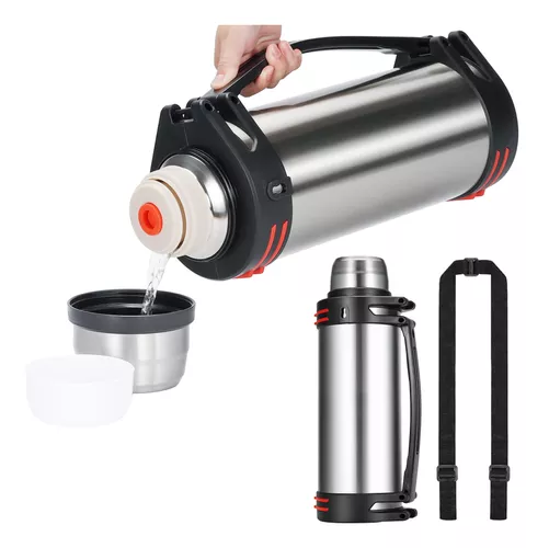 TERMO DE ACERO INOXIDABLE, 2 LITROS, PLATEADO - 1
