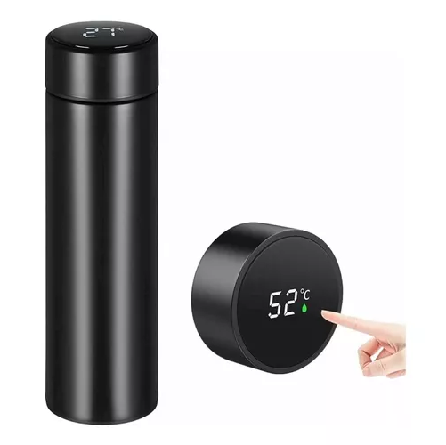 TAZA TERMO INTELIGENTE DIGITAL, TÁCTIL, LED, TEMPERATURA, COLOR NEGRO - 2