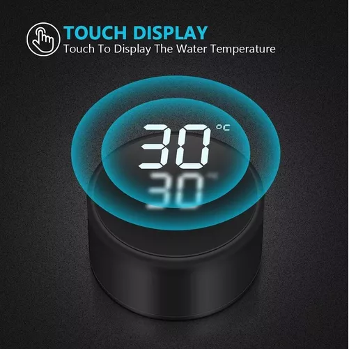 TAZA TERMO INTELIGENTE DIGITAL, TÁCTIL, LED, TEMPERATURA, COLOR NEGRO - 4