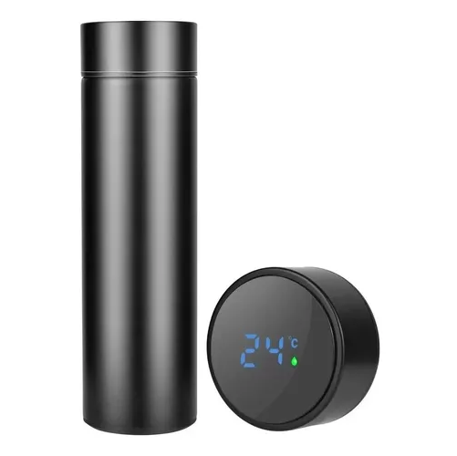 TAZA TERMO INTELIGENTE DIGITAL, TÁCTIL, LED, TEMPERATURA, COLOR NEGRO - 5