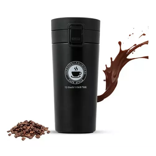 TERMO DE CAFÉ DE ACERO INOXIDABLE, TAZA DE AGUA CALIENTE, 380 ML - 1