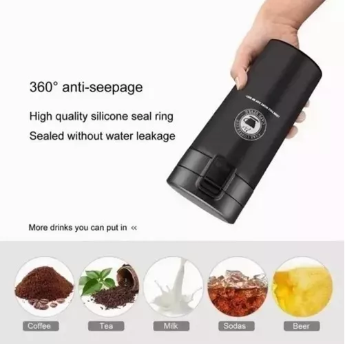 TERMO DE CAFÉ DE ACERO INOXIDABLE, TAZA DE AGUA CALIENTE, 380 ML - 6