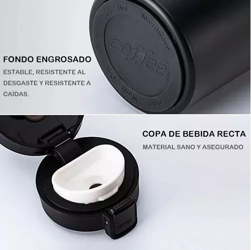 TERMO DE CAFÉ DE ACERO INOXIDABLE, TAZA DE AGUA CALIENTE, 380 ML - 7