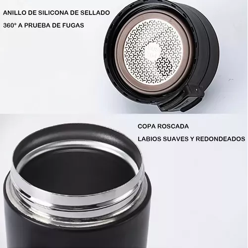 TERMO DE CAFÉ DE ACERO INOXIDABLE, TAZA DE AGUA CALIENTE, 380 ML - 8