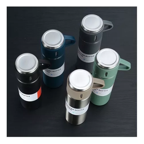 TERMO INDIVIDUAL DE 500 ML, BOTELLA TERMO PARA COMIDA, COLOR VERDE - 7