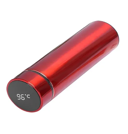 TERMO CON PANTALLA DIGITAL, COLOR ROJO MATE - 5
