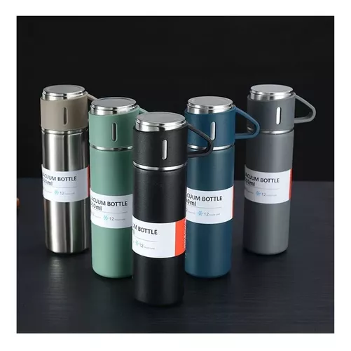 VASO TERMO DE ACERO INOXIDABLE CON TAZAS + BOLSA DE REGALO - 4
