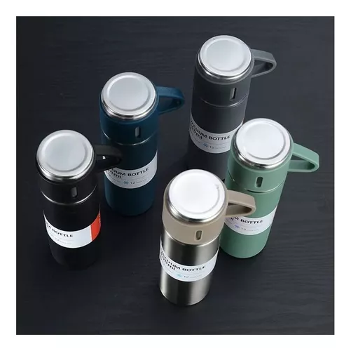 VASO TERMO DE ACERO INOXIDABLE CON TAZAS + BOLSA DE REGALO - 5