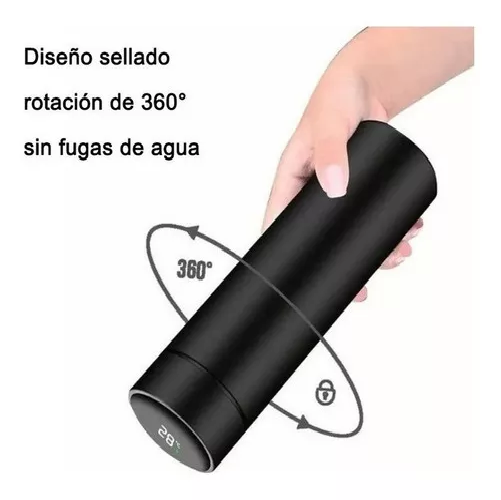 TERMO DIGITAL DE ACERO INOXIDABLE, INTELIGENTE, 500 ML, COLOR PLATEADO - 1