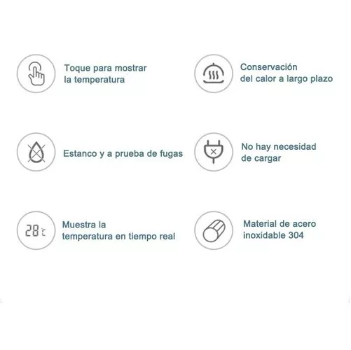 TERMO DIGITAL DE ACERO INOXIDABLE, INTELIGENTE, 500 ML, COLOR PLATEADO - 7