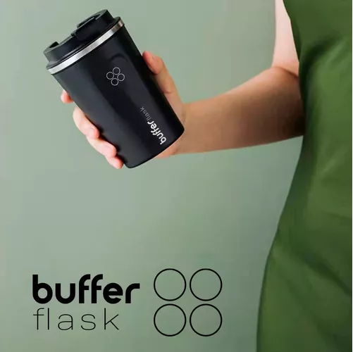 TERMO PARA CAFÉ, VASO TÉRMICO, MUG, 500 ML, 17 OZ, COLOR NEGRO - 6