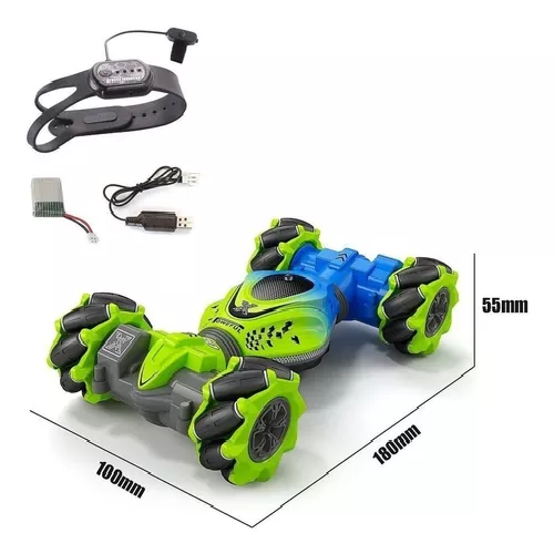 AUTO LOCO 4X4 TRUCOS PRO CON CONTROL 2.4G VERDE - 3