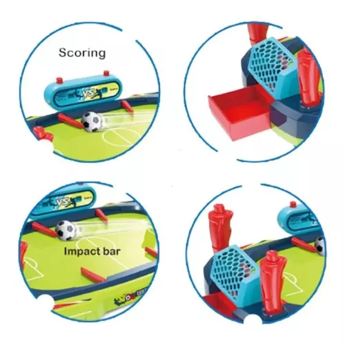 MINI FUTBOLITO DE MESA TIPO FLIPPER ROJO - 3