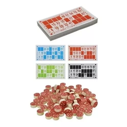 JUEGO DE LOTERÍA, BINGO CLÁSICO CON NÚMEROS DE MADERA - 3