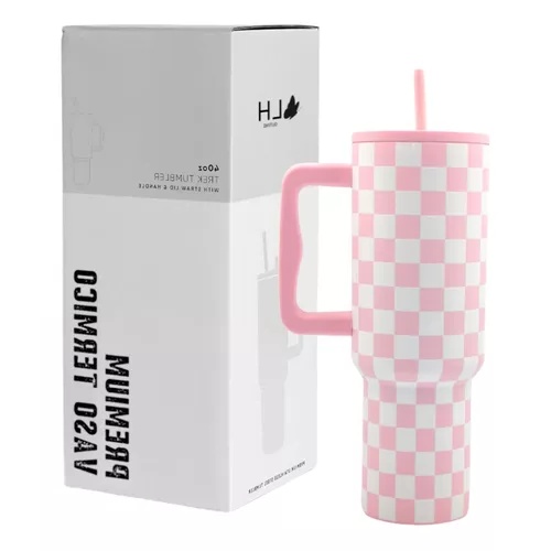 VASO TÉRMICO MUG, 1200 LT, ACERO INOXIDABLE, JAQUE MATE ROSA - 2