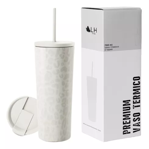 VASO TÉRMICO MUG LH 700 LT, ACERO INOXIDABLE, FRÍO Y CALOR, COLOR BLANCO - 1