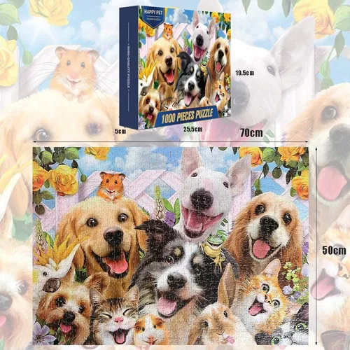 ROMPECABEZAS , X LINDOS PERROS MULTICOLOR - 3