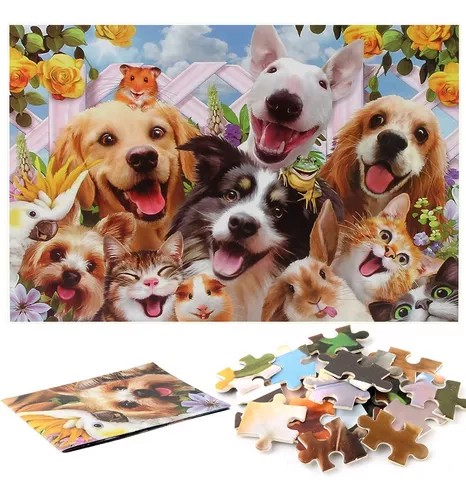 ROMPECABEZAS , X LINDOS PERROS MULTICOLOR - 5