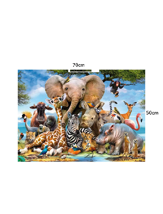 FAYA - EL MUNDO ANIMAL ELEFANTES ROMPECABEZAS 70X50CM MULTIC - 4