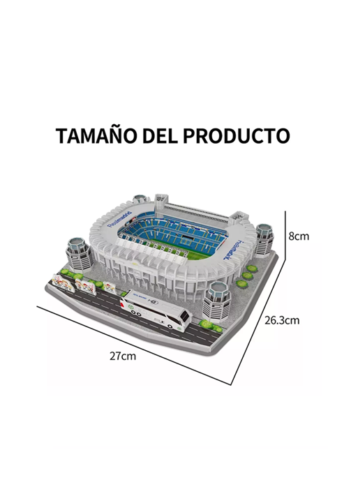 PUZZLE 3D ESTADIO SANTIAGO BERNABÉU REAL MADRID MULTICOLOR - 2