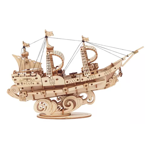 BARCO MERCANTE, PUZZLE 3D, COLOR CREMA - 2