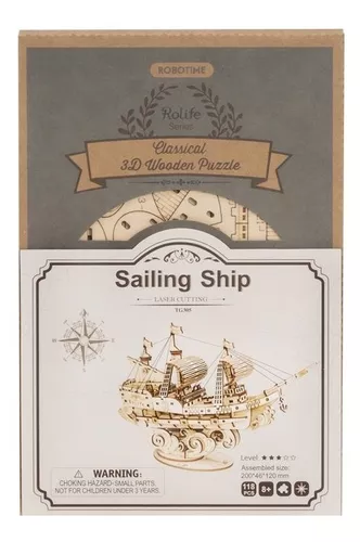 BARCO MERCANTE, PUZZLE 3D, COLOR CREMA - 3