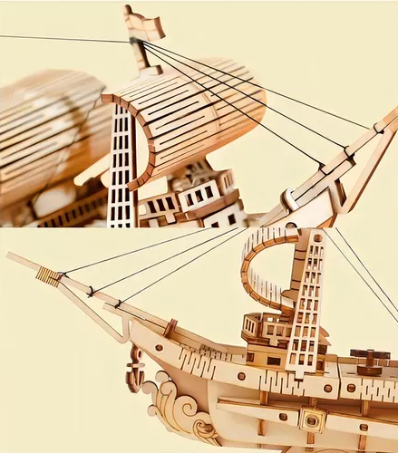 BARCO MERCANTE, PUZZLE 3D, COLOR CREMA - 5