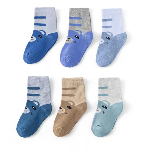 PACK DE 12 PARES DE CALCETINES LARGOS PARA NIÑO, DIBUJOS ANIMADOS DE BAMBÚ, TALLAS 2-10, MULTICOLOR - 2